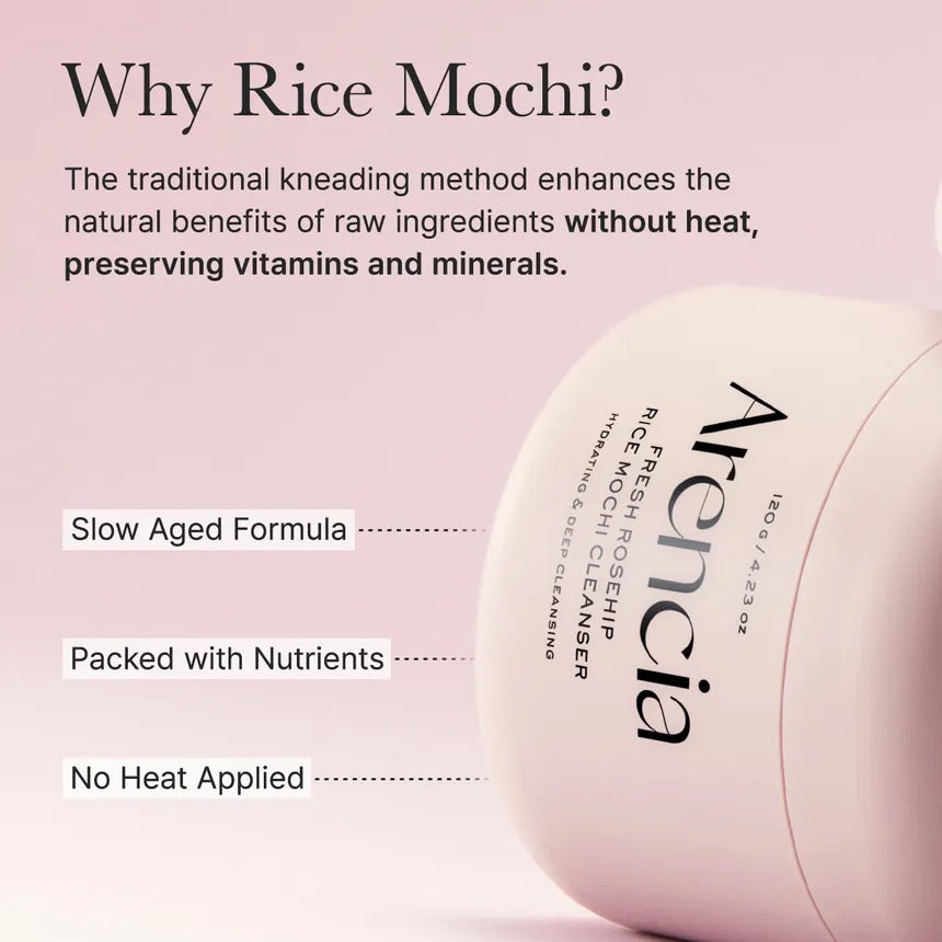 Gel de Limpeza Facial Fresh Rosehip Rice Mochi da ARENCIA