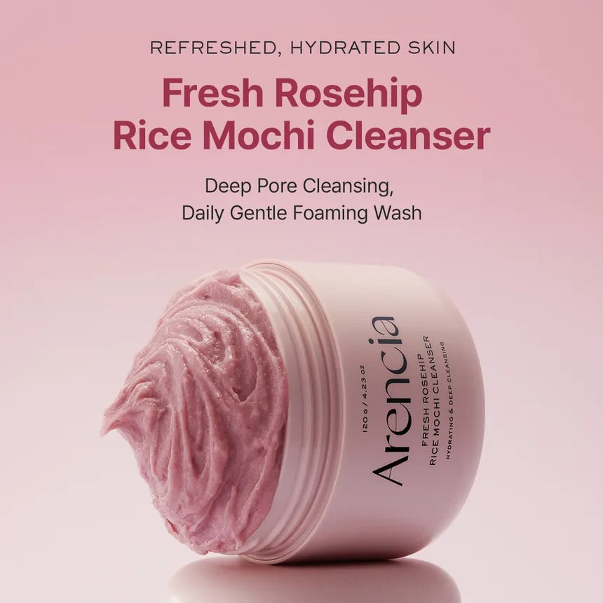 Gel de Limpeza Facial Fresh Rosehip Rice Mochi da ARENCIA