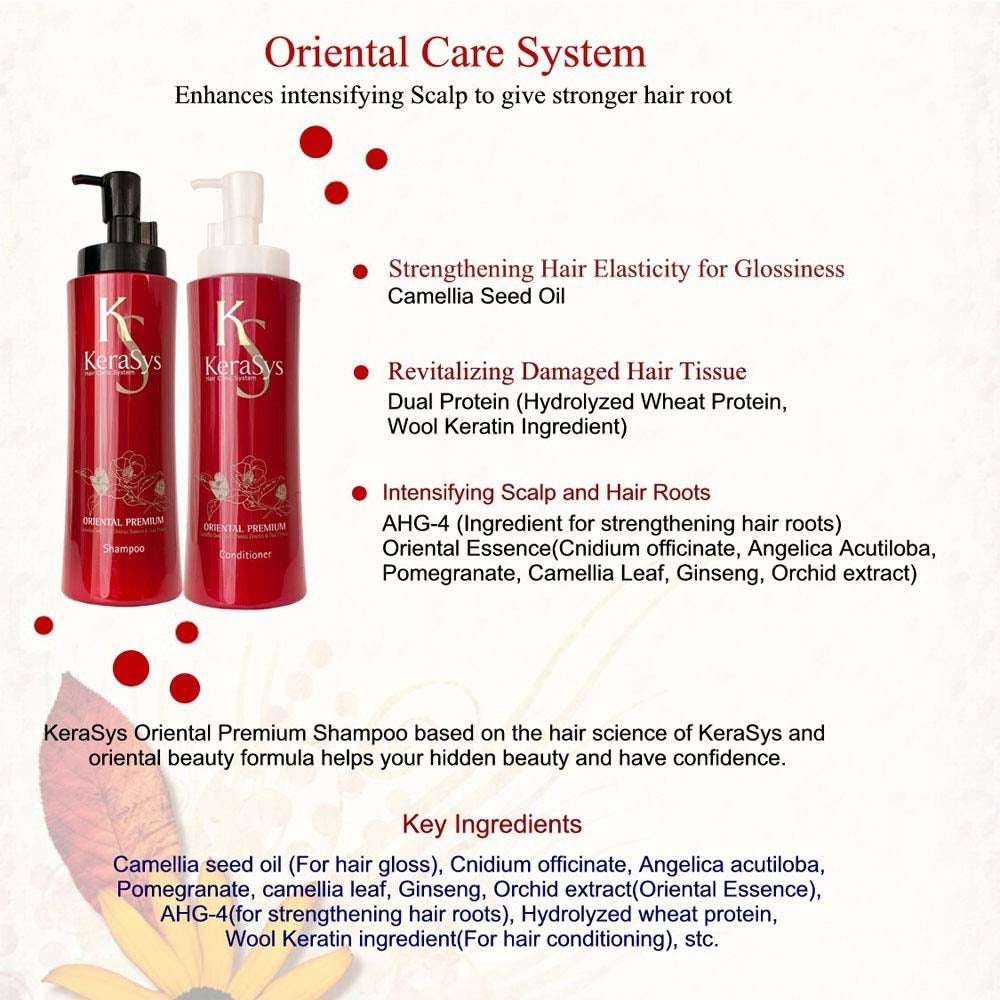 Aekyung Kerasys Oriental Premium Shampoo(600ML) and Conditioner (600ML) sets by KERASYS