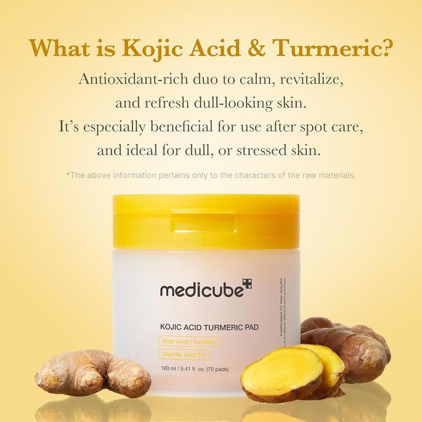 Kojic Acid Turmeric Clarifying Toner Pad by MEDICUBE