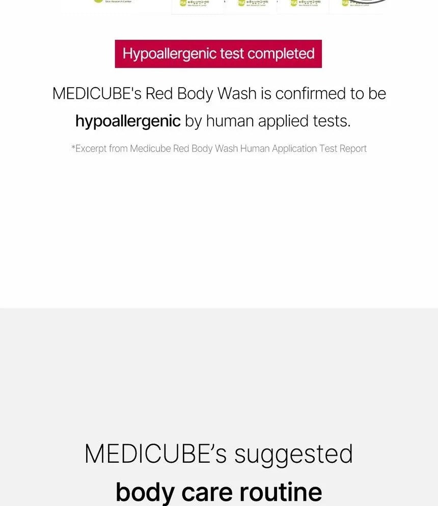 Red Body Wash by MEDICUBE