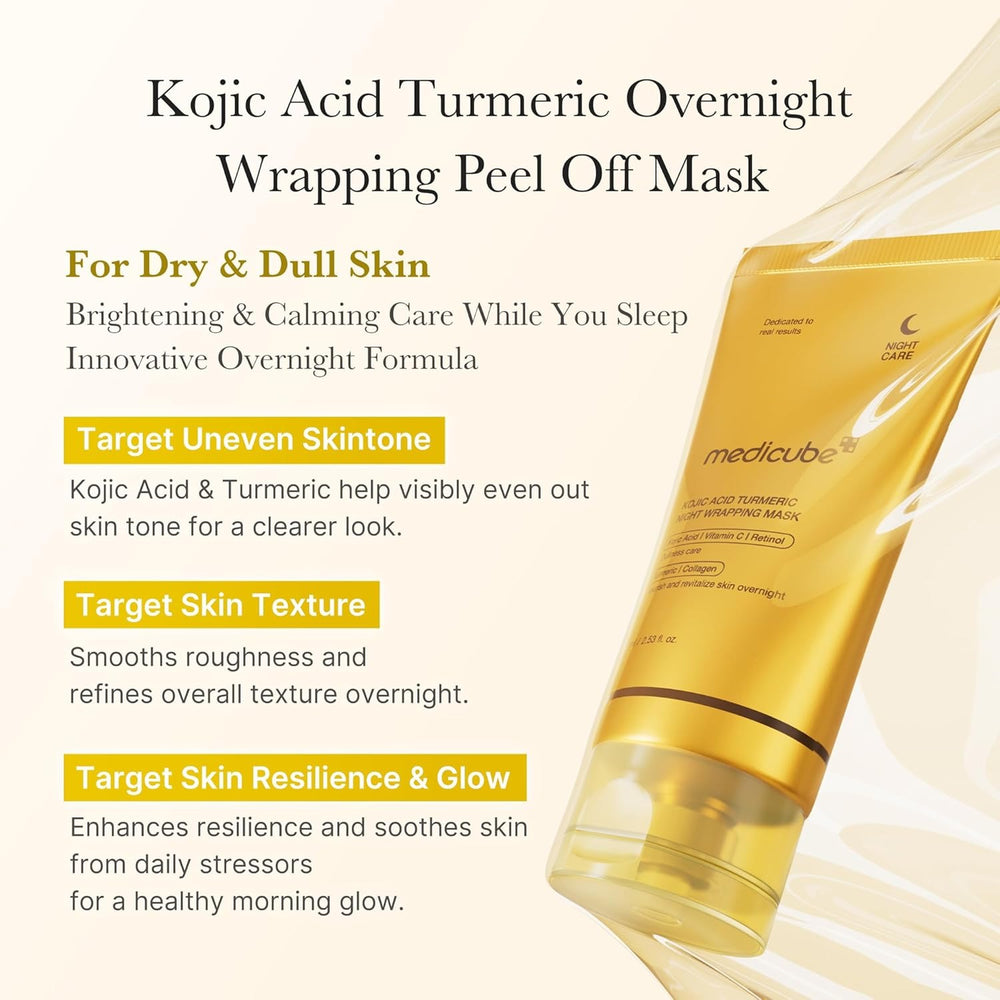 Tumeric overrnight wrapping peel off mask by MEDICUBE