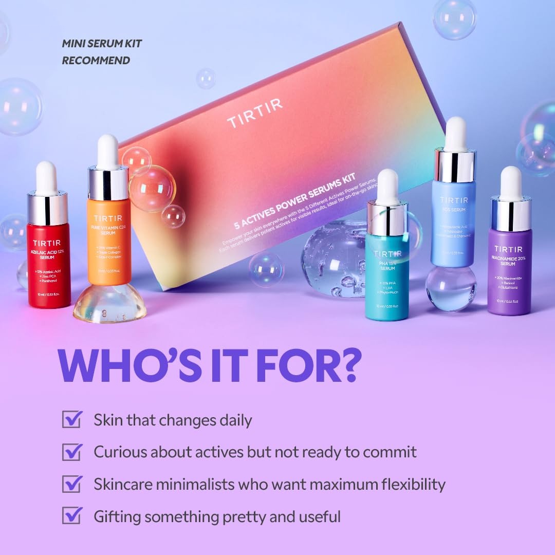 Kit com 5 Séruns Ativos Potentes da TIRTIR